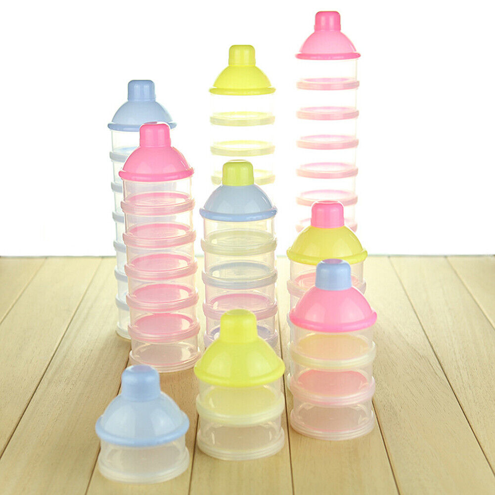 US 3-5 Layers Baby Milk Powder Formula Dispenser Stackable Storage Container Box