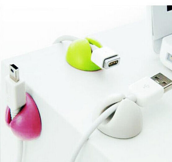 Lots of Cable Clip Desk Tidy Wire Drop Lead USB Charger Cord Holder Secure Table