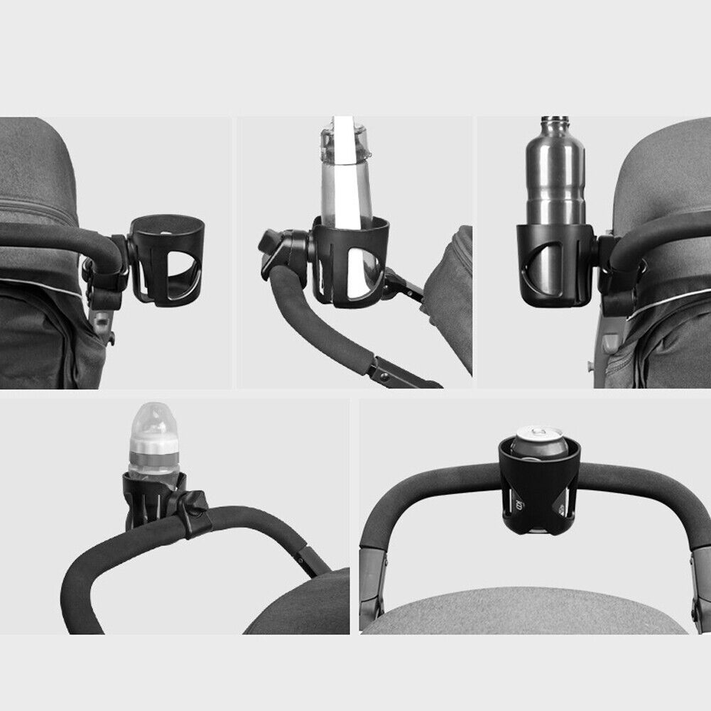 US Universal Stroller Cup Holder Bike Wheelchair 360 Degrees Rotation Clamp-on