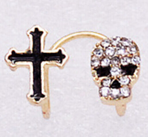 2X Magik Rhinestone EarStud Crystal Ear Cuff Wrap Clip On Non-piercing Earrings