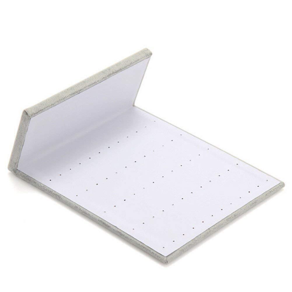 L-Shape Velvet Jewelry Frame Tray Earrings Board Display Counter Rack Organizer