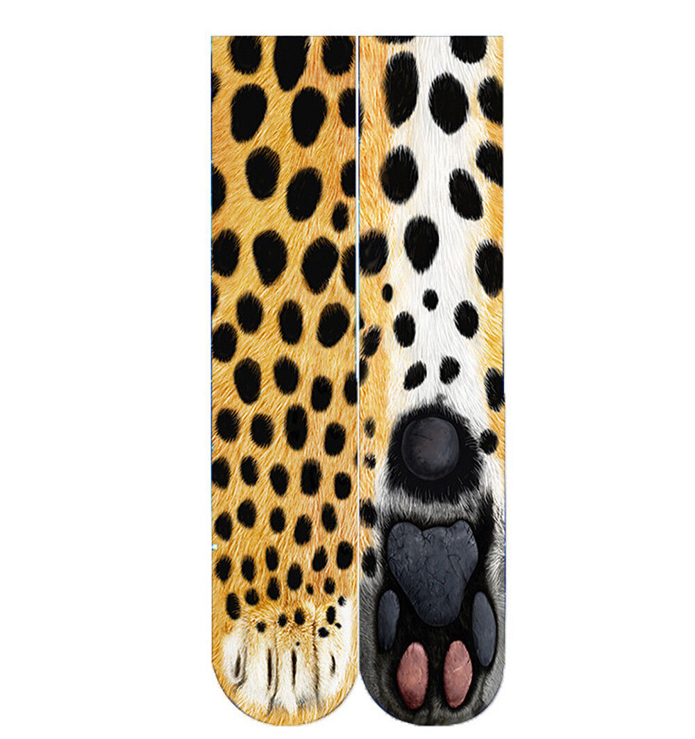 US Seller Unisex Women Men Adult Teen 3D Animal Print Sock Paw Crew Foot Socks
