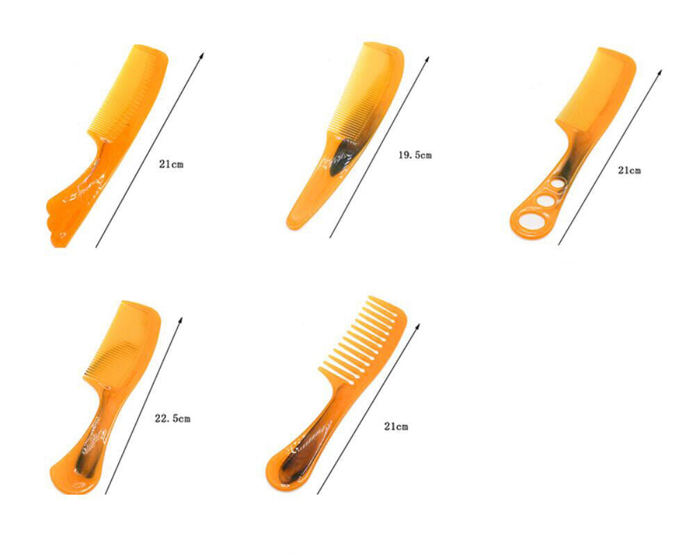 3~5 Pack Massage Tendon Comb Natural Amber Ox Horn Portable Hair Beard US Seller