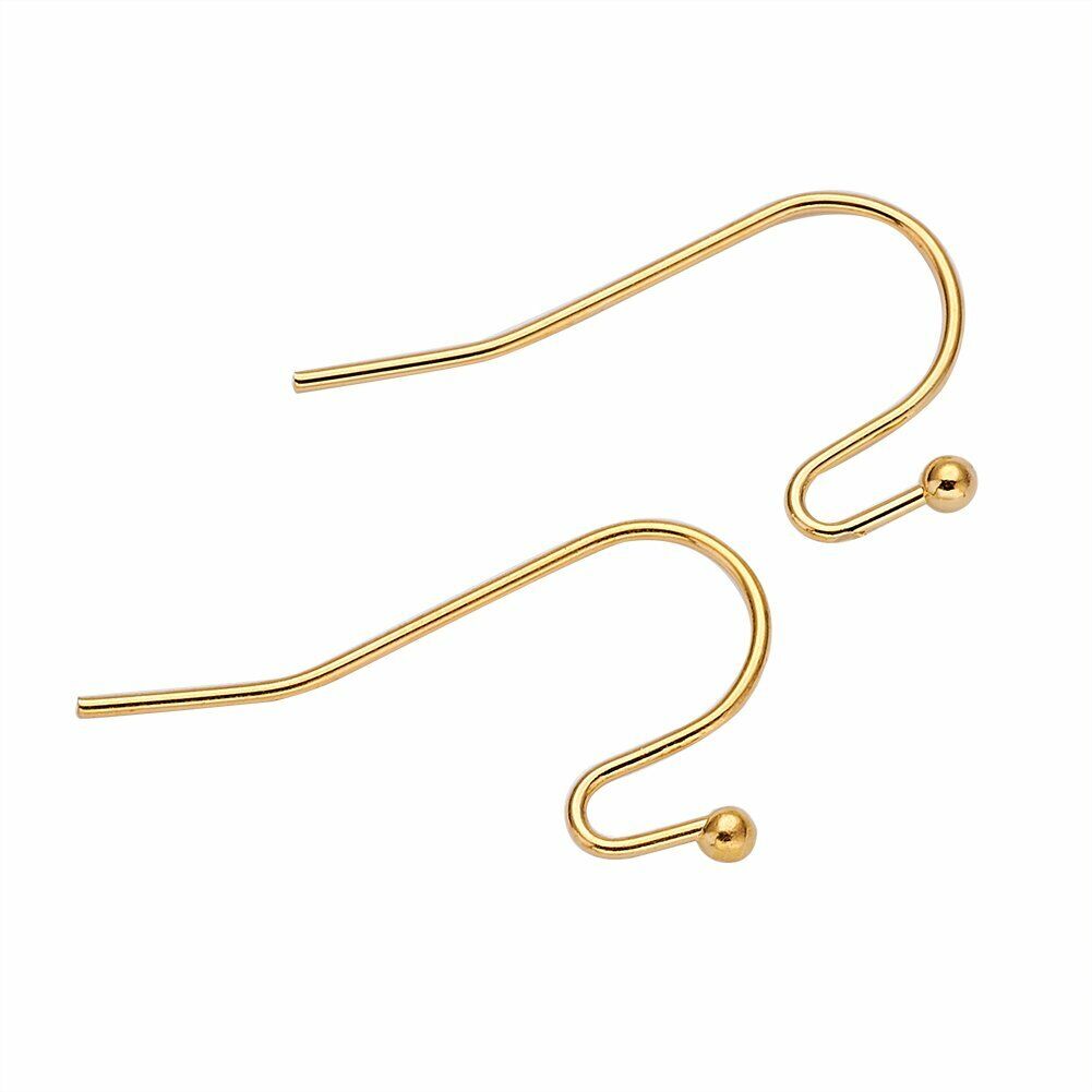 100-200 Pcs Fishhook Hook Earwire Earring Findings With Open Fancy Ball Loop US