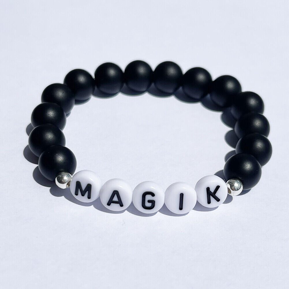 US Personalize Custom Name Mama Bracelet Bead Stretch Energy Stone Agage Howlite