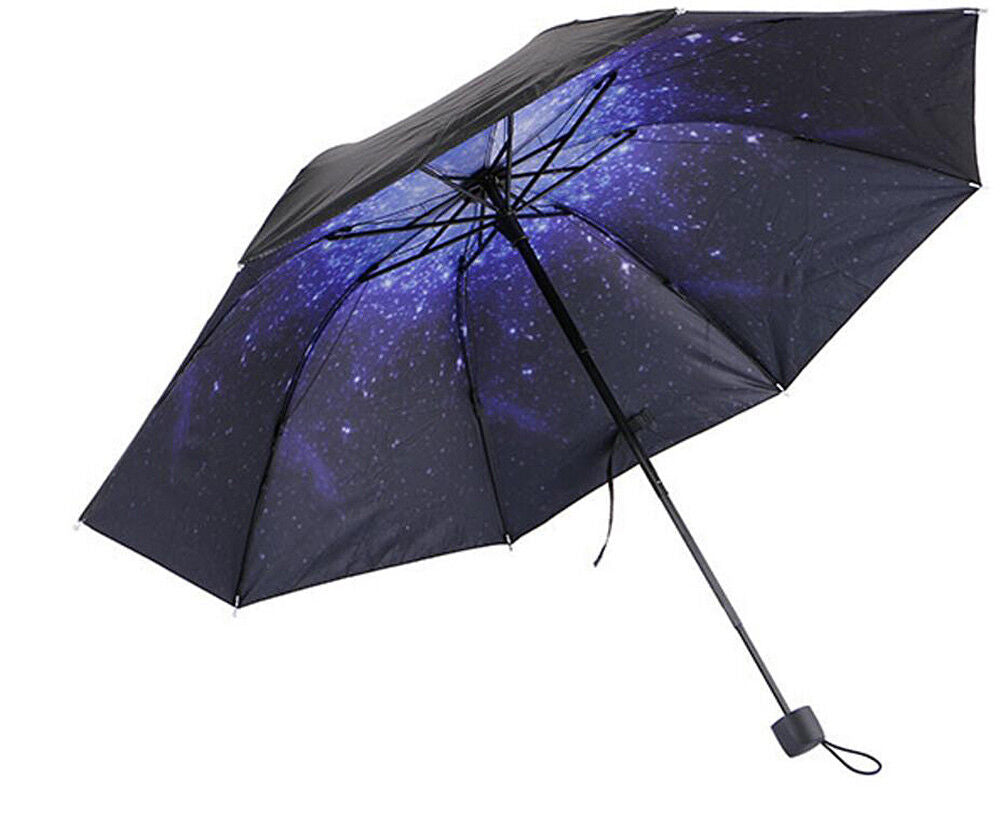 50+ Anti-UV Sun Rain Protection Windproof Flower Parasols 3 Folding Umbrella