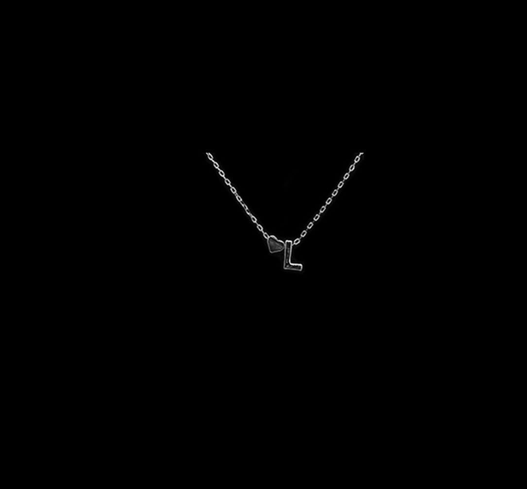 US Charm Heart Letter Initial A-Z Alphabet Pendant Chain Necklace Christmas Gift