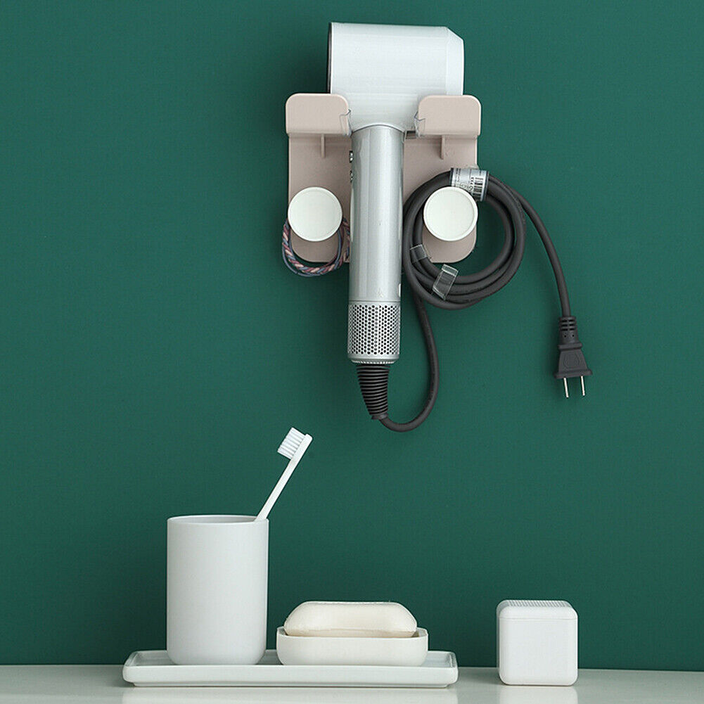 Hair Dryer Holder Self-Adhesive Hanging Rack Organizer Hook Spiral Caddy Bracket