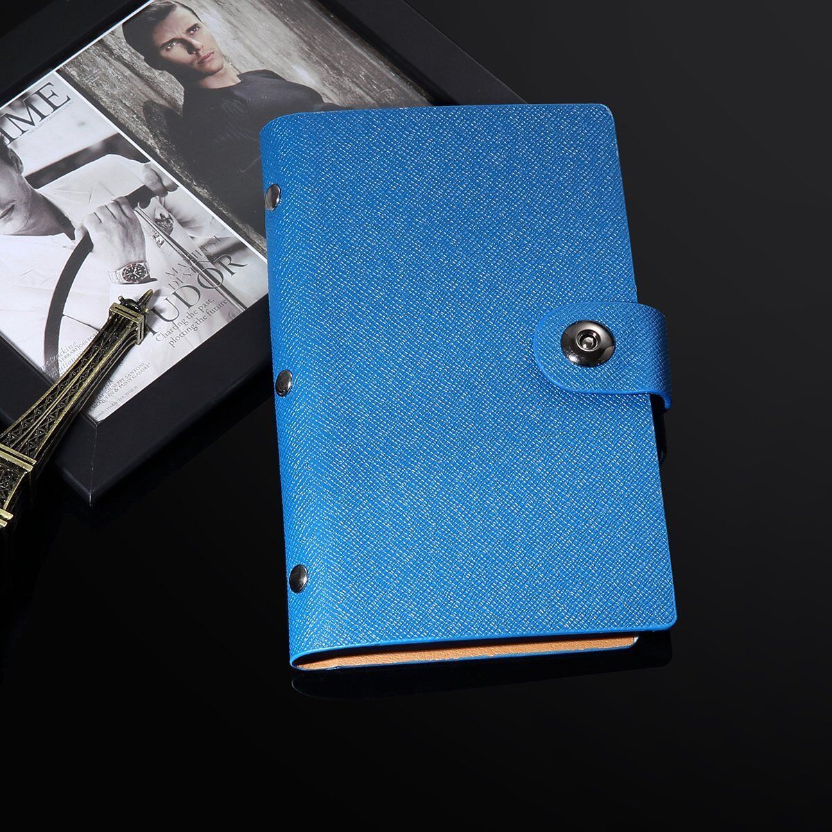 Leather 240/300 Slots Business/ID/Credit Card Holder Organizer, Magnetic Closure