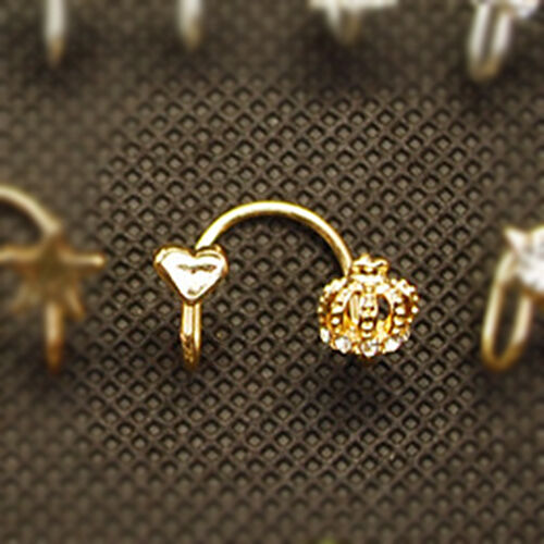 2X Magik Rhinestone EarStud Crystal Ear Cuff Wrap Clip On Non-piercing Earrings