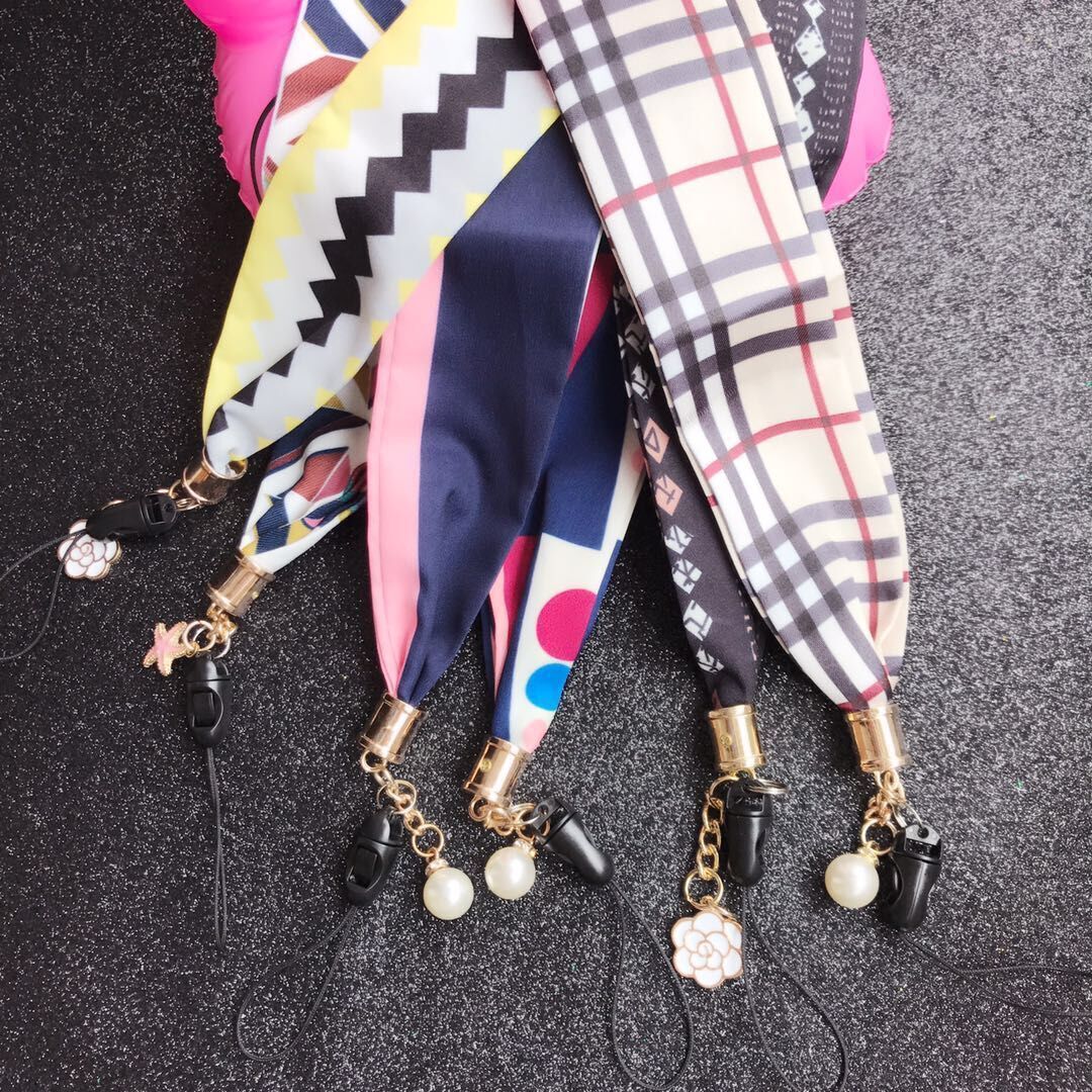 Universal Silk Scarf Neck Lanyard Strap Cell Mobile Phone ID Card Key chain