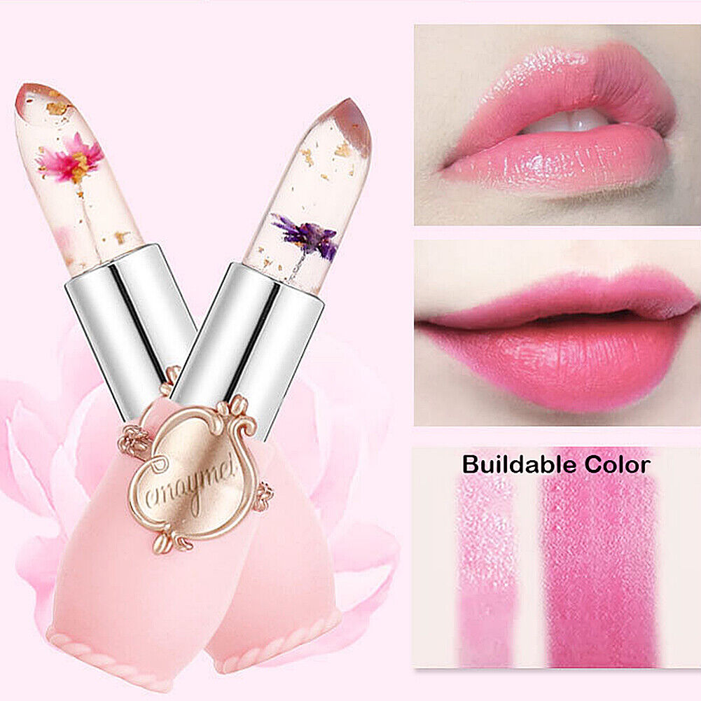 US Flower Lipstick Color Jelly Transparent Magic Changing Lip Temperature Change