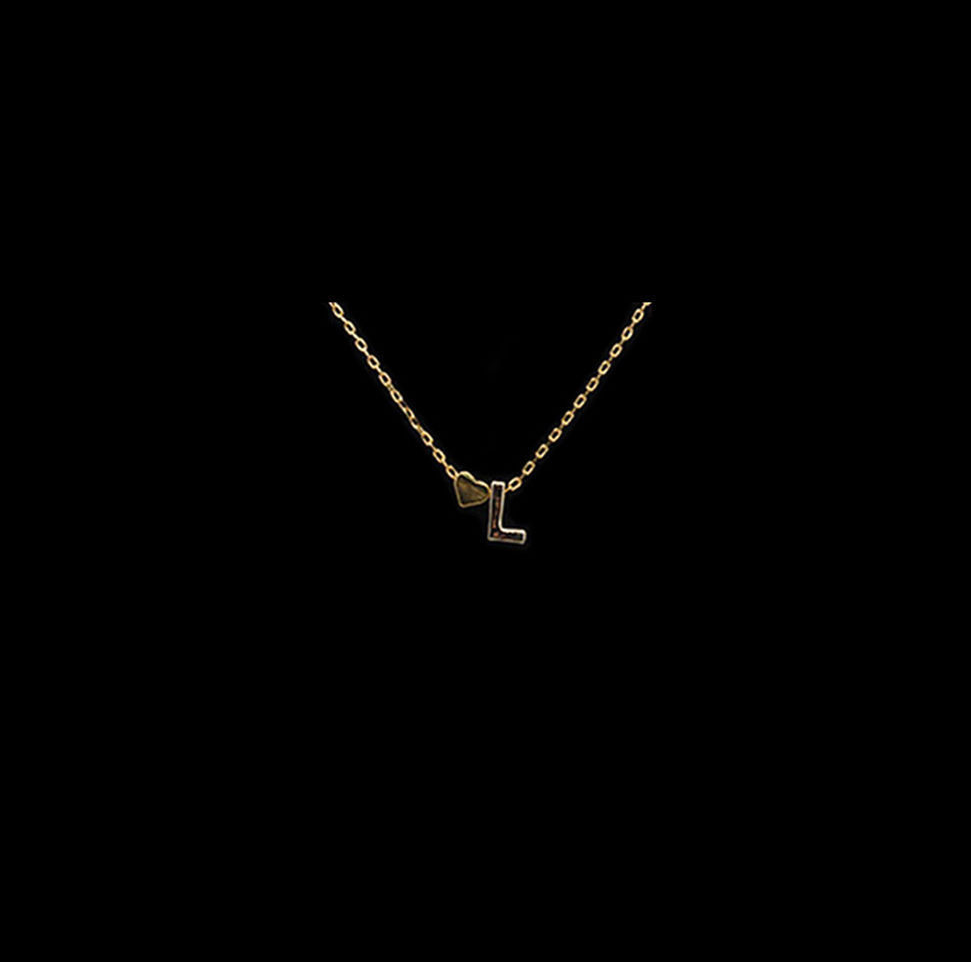 US Charm Heart Letter Initial A-Z Alphabet Pendant Chain Necklace Christmas Gift