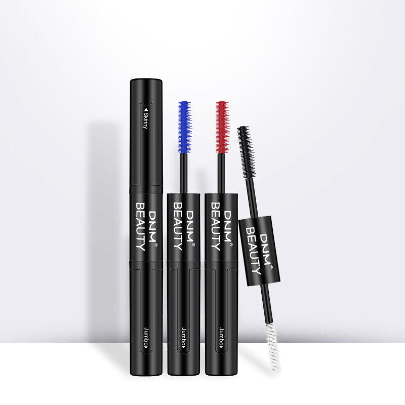 US 1-2Pcs Dual Head 4D Silk Fiber Eyelash Extension Colorful Waterproof Mascara