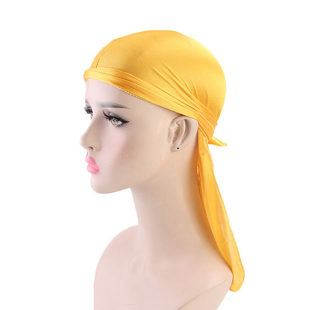 Men Women Turban Hat Pirate Doo Durag Headwear Comfortable Silk/Silky Feel Cap