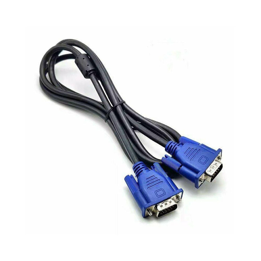 US 100x Lot SVGA SUPER VGA Monitor 15PIN M/M Male To Male Cable CORD FOR PC HDTV