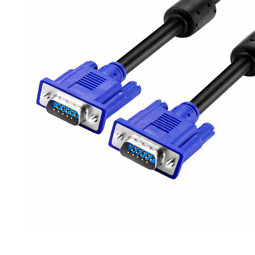 US 100x Lot SVGA SUPER VGA Monitor 15PIN M/M Male To Male Cable CORD FOR PC HDTV