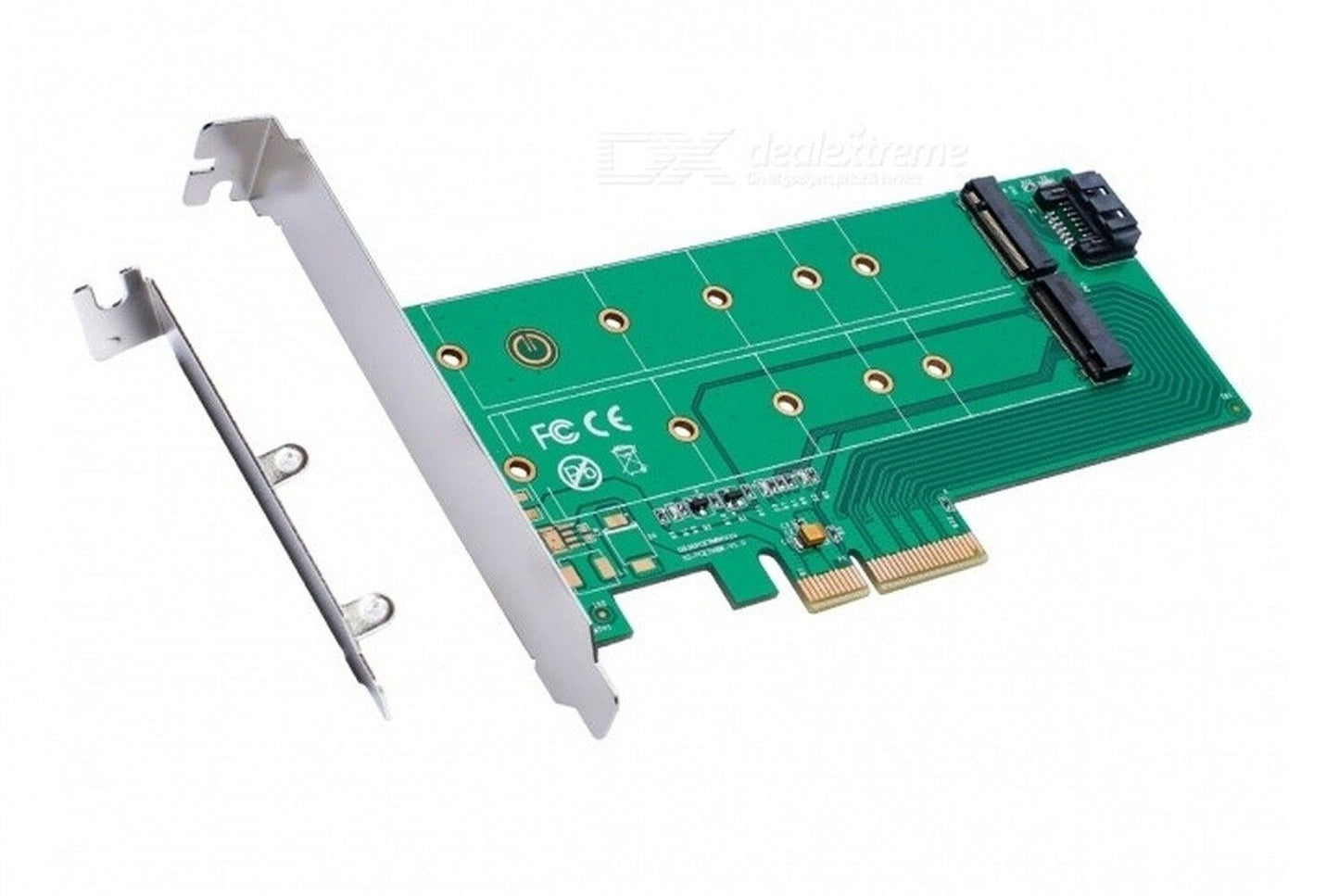 PCIe * 4 to NGFF SSD + SATA to NGFF Adapter Card