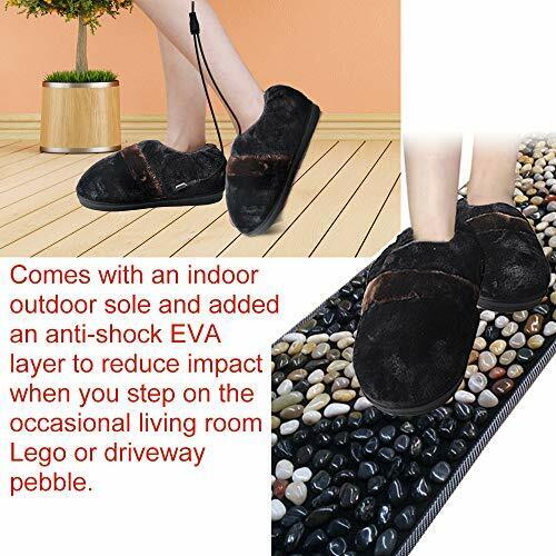 Foot Warmer Heated Indoor Shoes, USB Electric Heated Up Cold Weather House Shoes