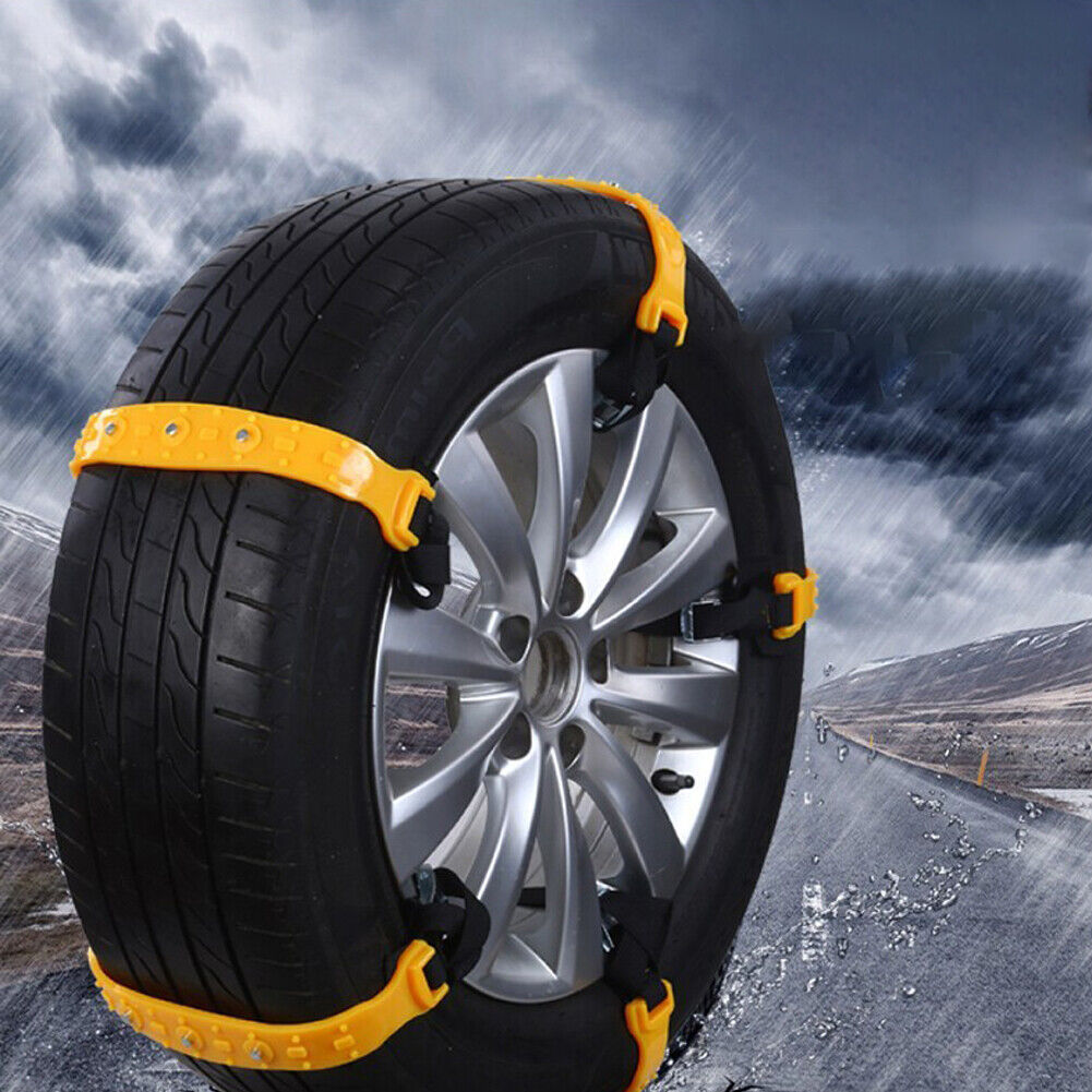 US 10 Pcs Universal Snow Ice Mud Road Anti-Skid Tire Chains Car SUV Truck Pickup