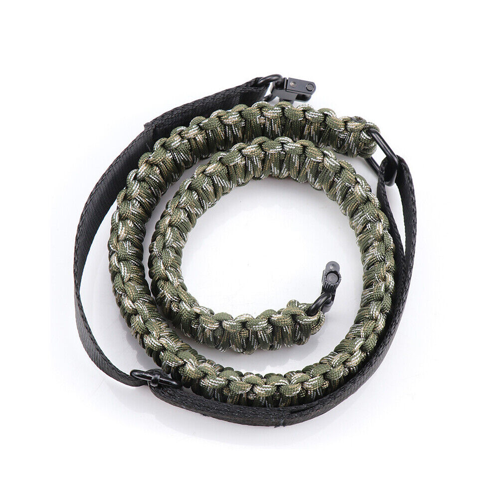 US 2 Pack Tactical 550 Paracord Rifle Gun Sling Shotgun Crossbow 2 Point Swivel