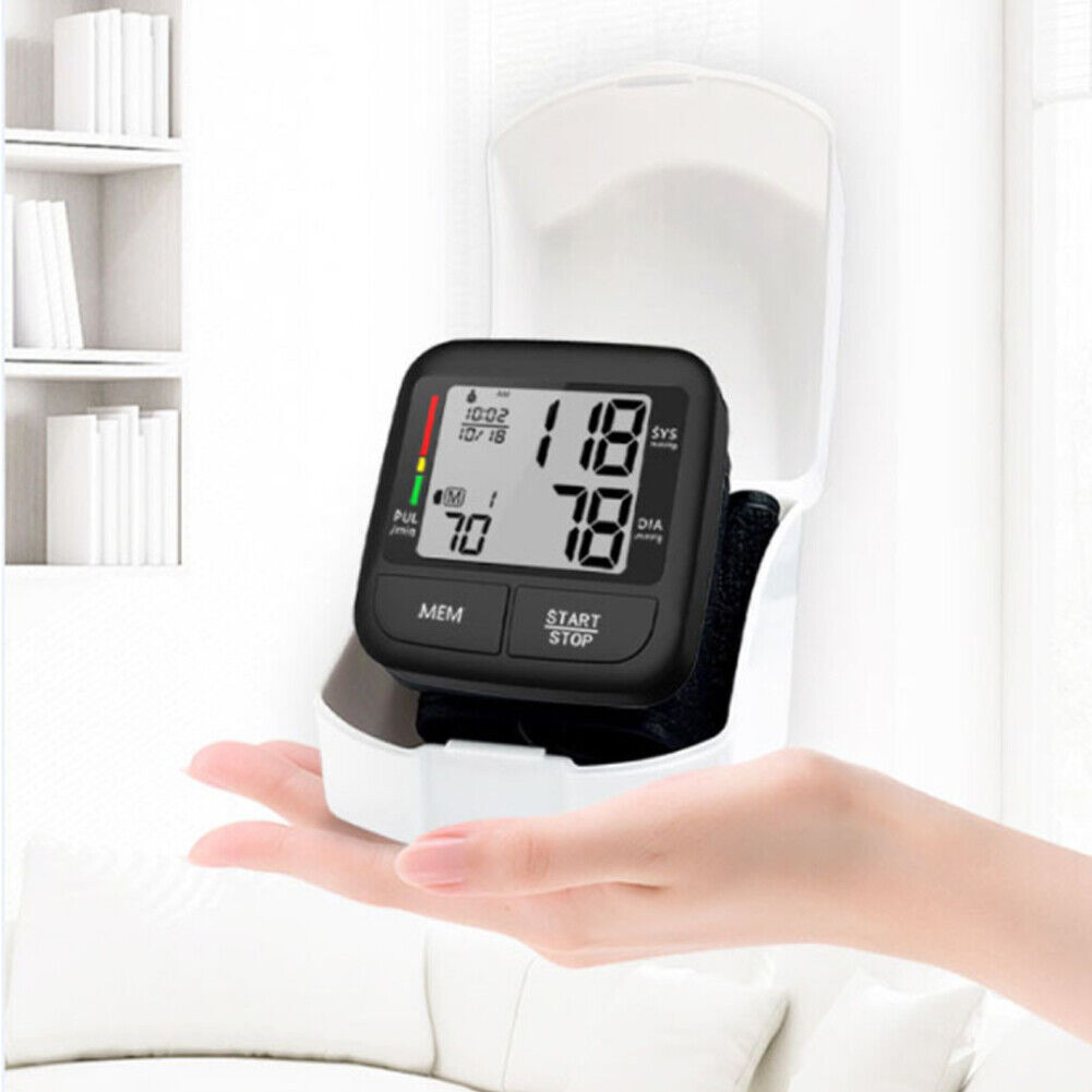 US LCD Digital Blood Pressure Monitor BP Cuff Gauge Automatic Machine Test Wrist