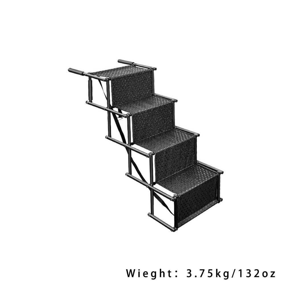 US Folding Dog Pet Steps Ramp Stairs Car Boot Portable Ladder Metal Accordion