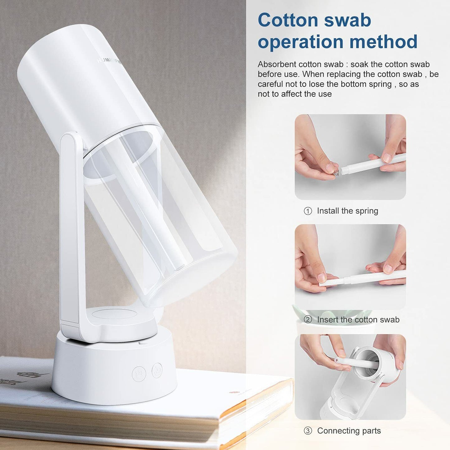 Portable Mini Humidifier, Quiet Air Humidifier ,USB Personal Desktop Humidifier