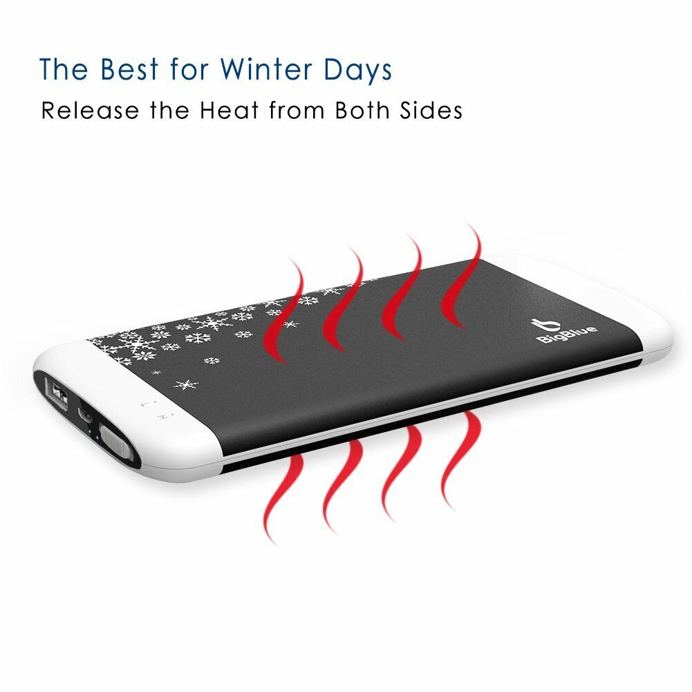 Rechargeable 3-in-1 6000mAh Hand Warmer with Emergency Light for Winter Sports