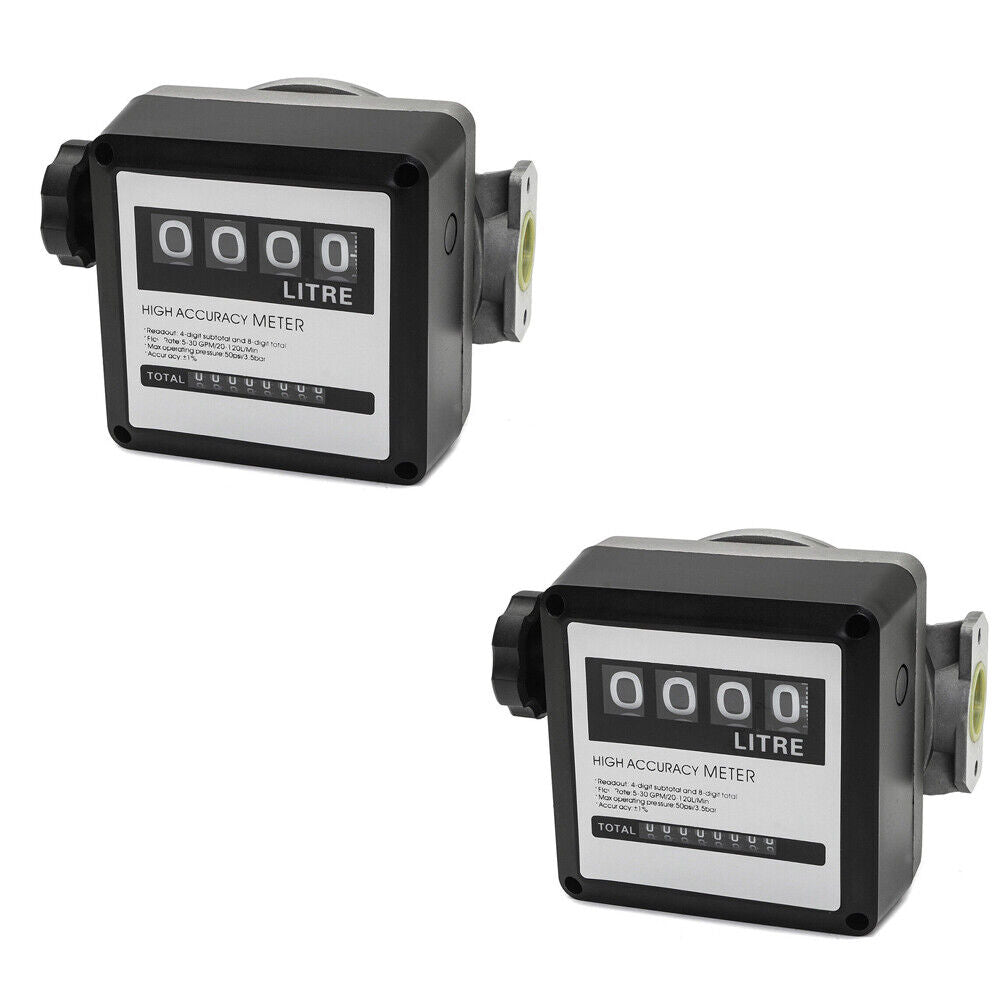 US Fuel Flow Meter Digital Diesel Transfer Pump Counter Gas Oil Flowmeter Fine