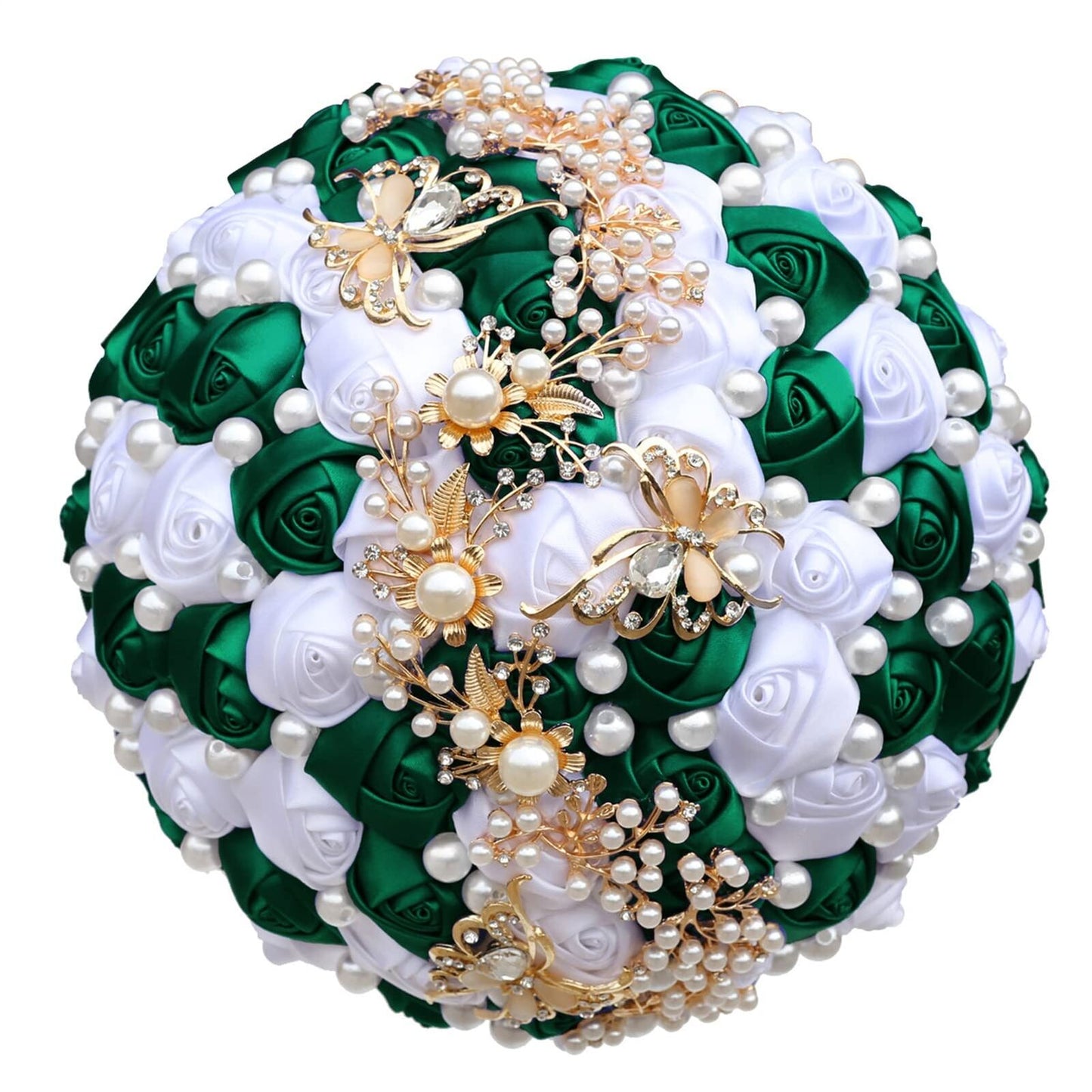 Handmade Satin Bridal Bouquet Wedding Throw Bouquet