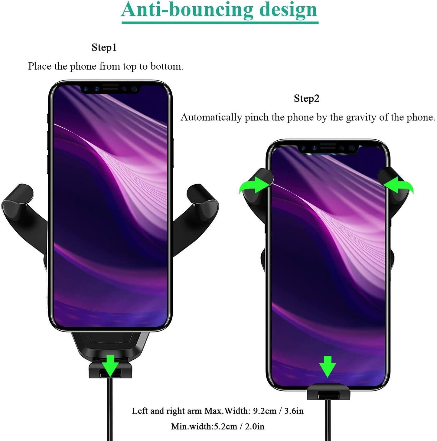 Fast Wireless Car Charger ,Qi car Wireless Charging Mount, for iPhone X,8 plus