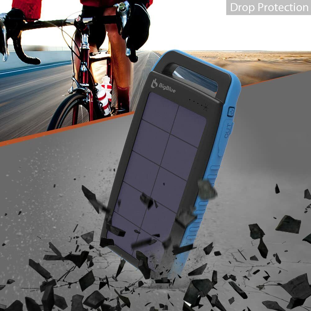 LEDWaterproof Dual USB Ports Emergency Portable Solar Powered Power Bank Charger