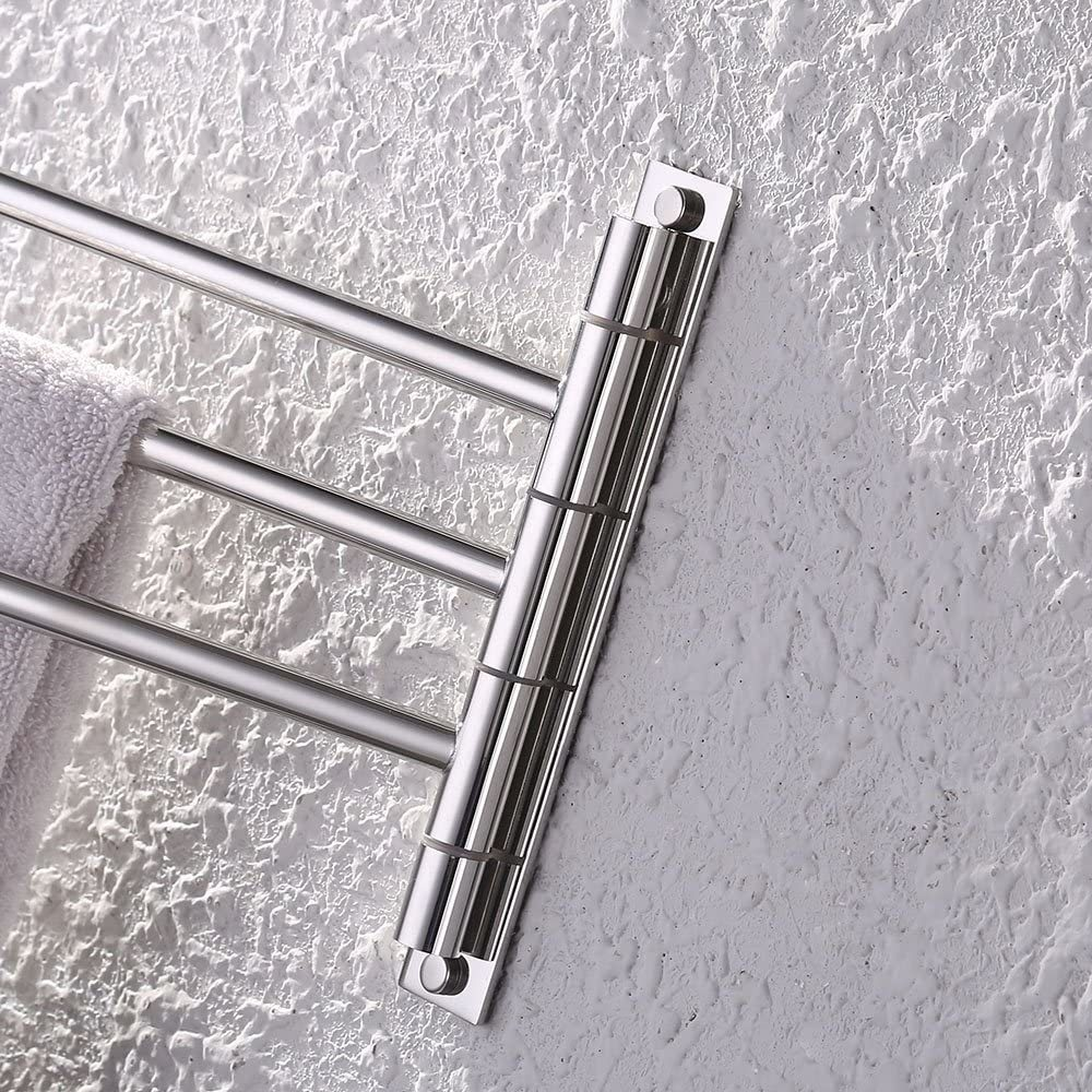 KES Towel Holder Swing Out Towel Bar SUS 304 SS 3-Bar Polished Finish, A2102S3