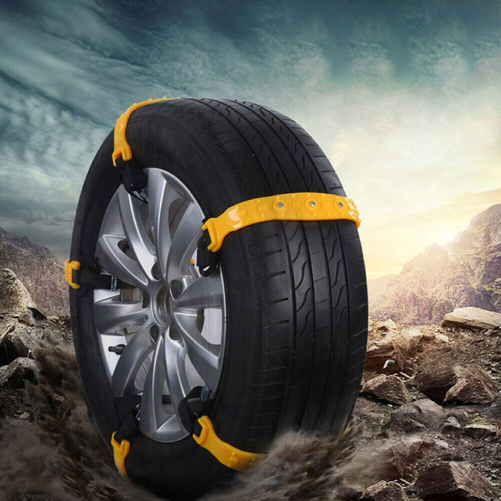 US 10 Pcs Universal Snow Ice Mud Road Anti-Skid Tire Chains Car SUV Truck Pickup