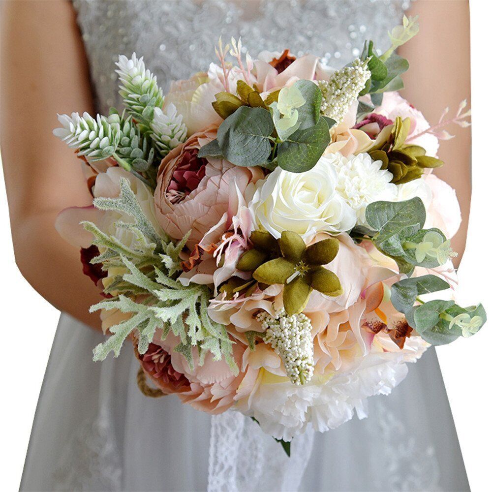 Bridal Bridesmaid Bouquet Artificial Flowers Valentine's Day Confession Party