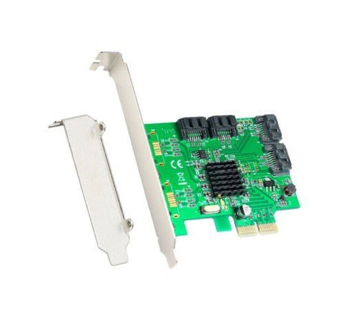 Chipset PCIe to 4-Port SATA 3.0 Raid Card 6Gb/s with Low Profile Bracket Support