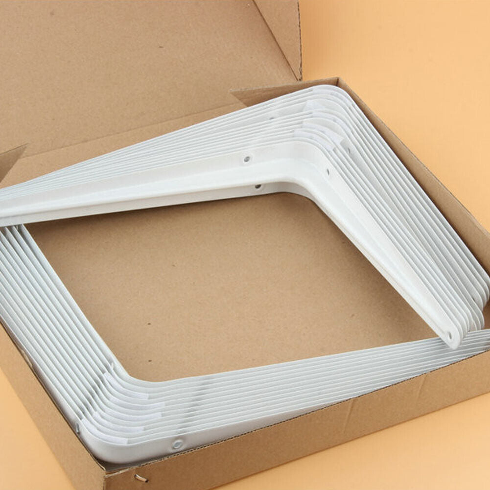 US 40 Pc 6" x 8" inch Utility Metal Wall Shelf Corner Bracket Support White LOT