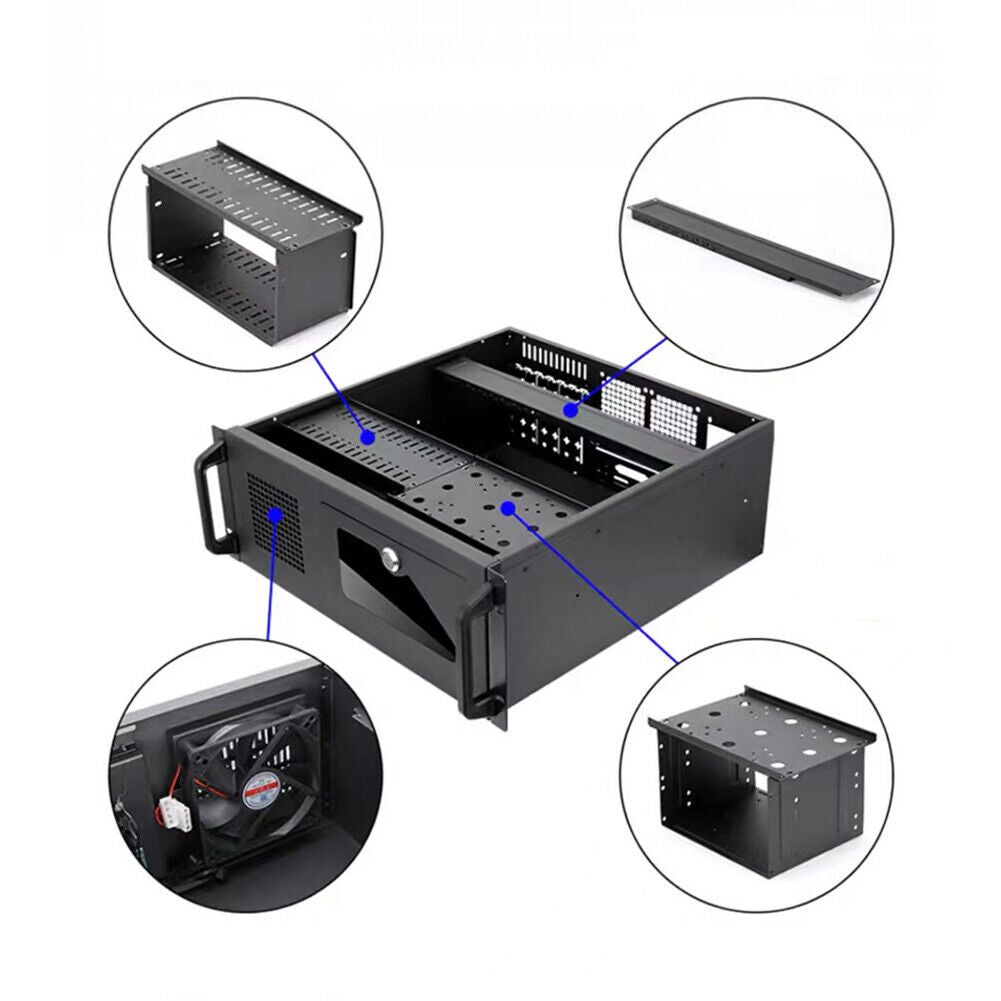 US 4U Rack mount Industrial Server/Computer Case with Fan