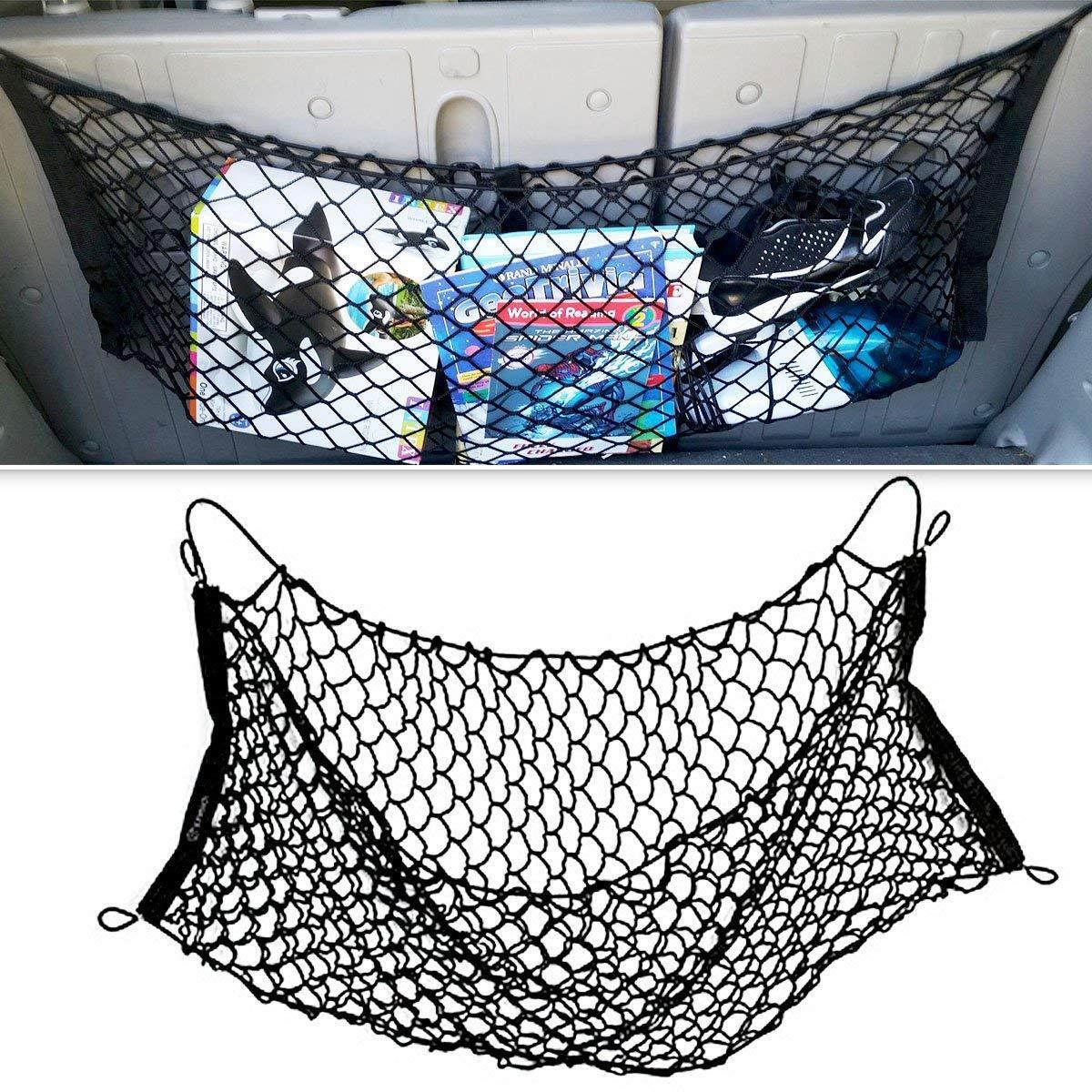 Backseat Cargo Net t - Dog Barrier, Back Seat Cargo Storage Organizer