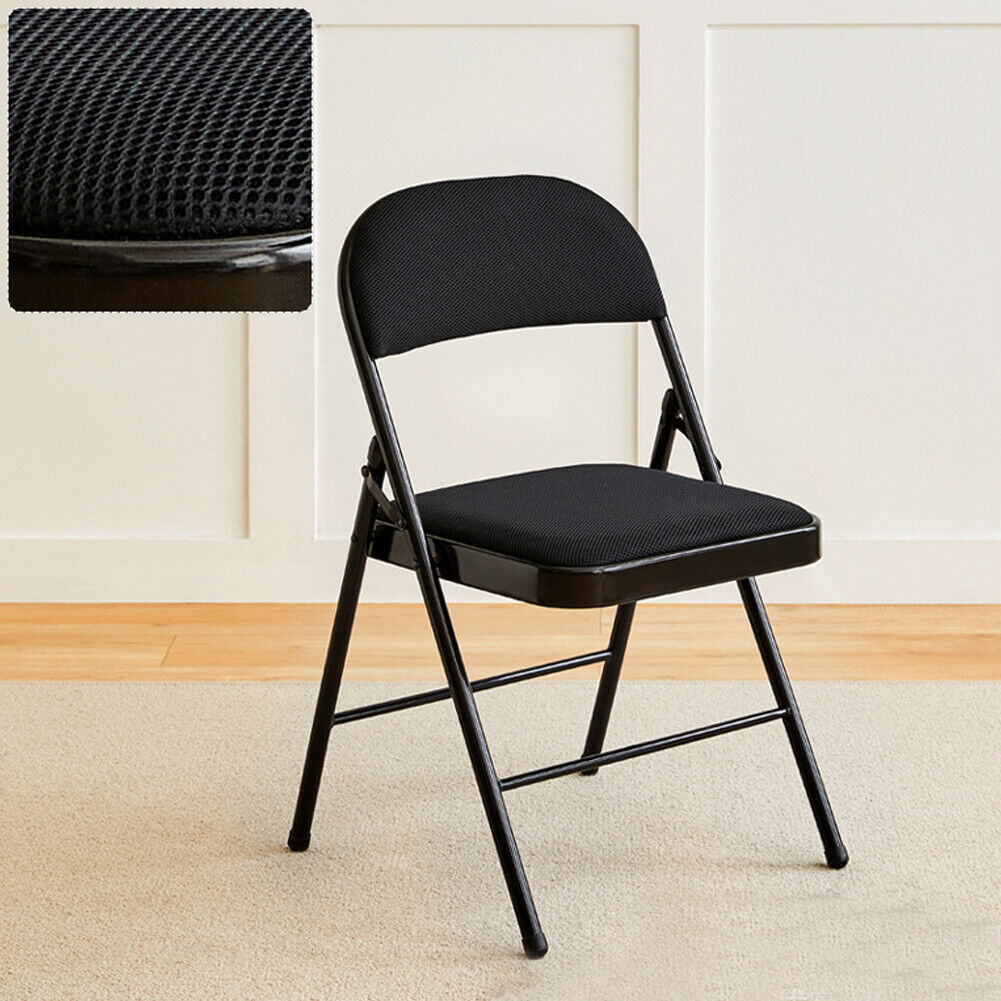 US 4 Pack Upgrade Vinyl Padded Seat Metal Back Folding Chair Heavy Duty Durable