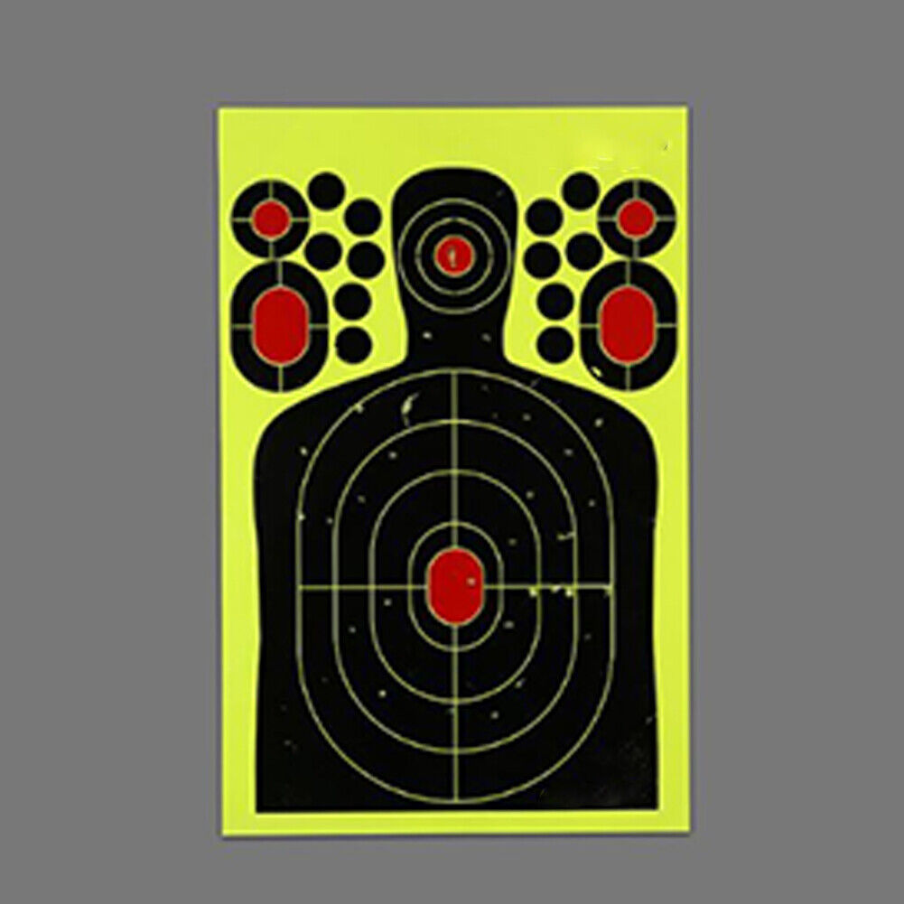 US 40 Pack 9.5” X14.5" Reactive Splatter Gun Rifle Pistol Shooting Targets Glow