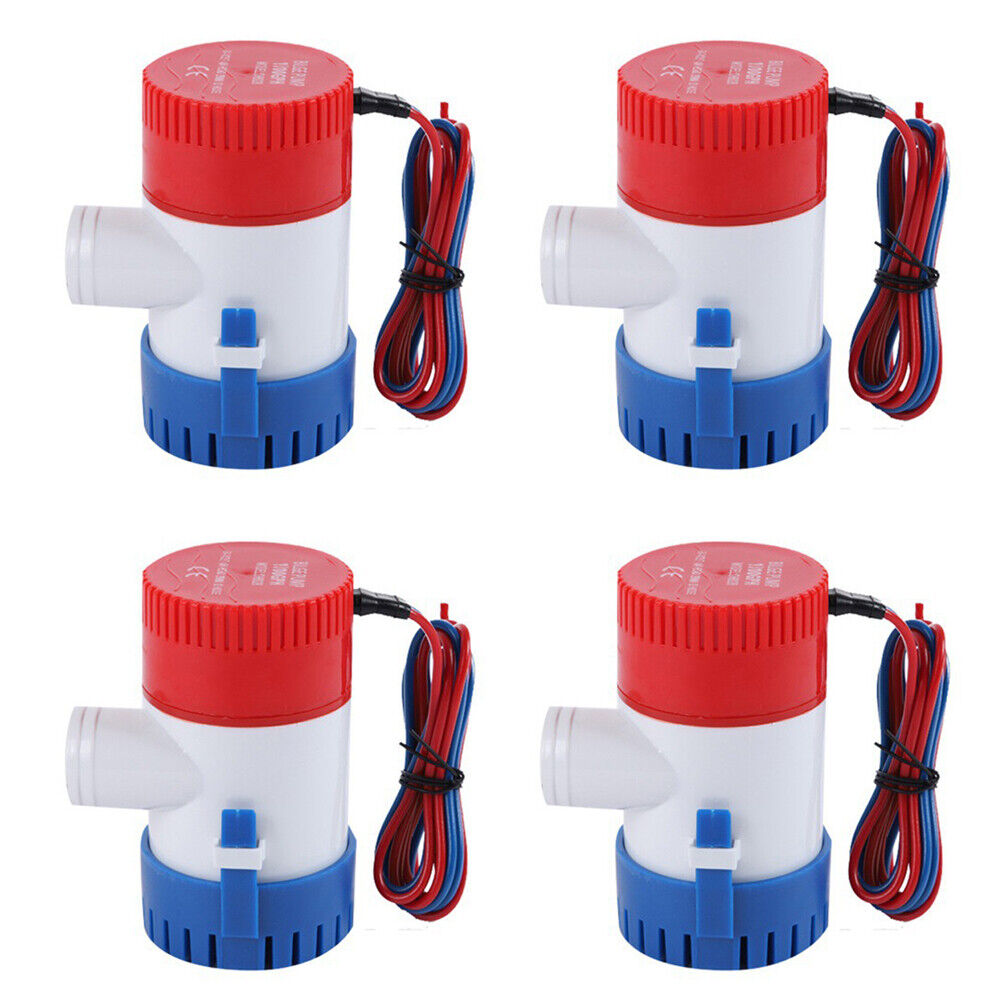 US 2 Pack 1100GPH 12V Electric Marine Submersible Bilge Sump Water Pump for Boat