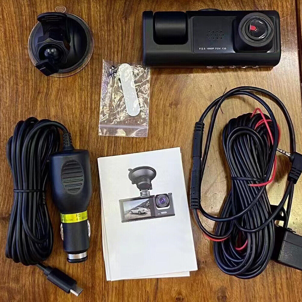 US HD 1080P Car Lens Dash Cam Front/Rear/Inside Video Recorder Camera G-sensor