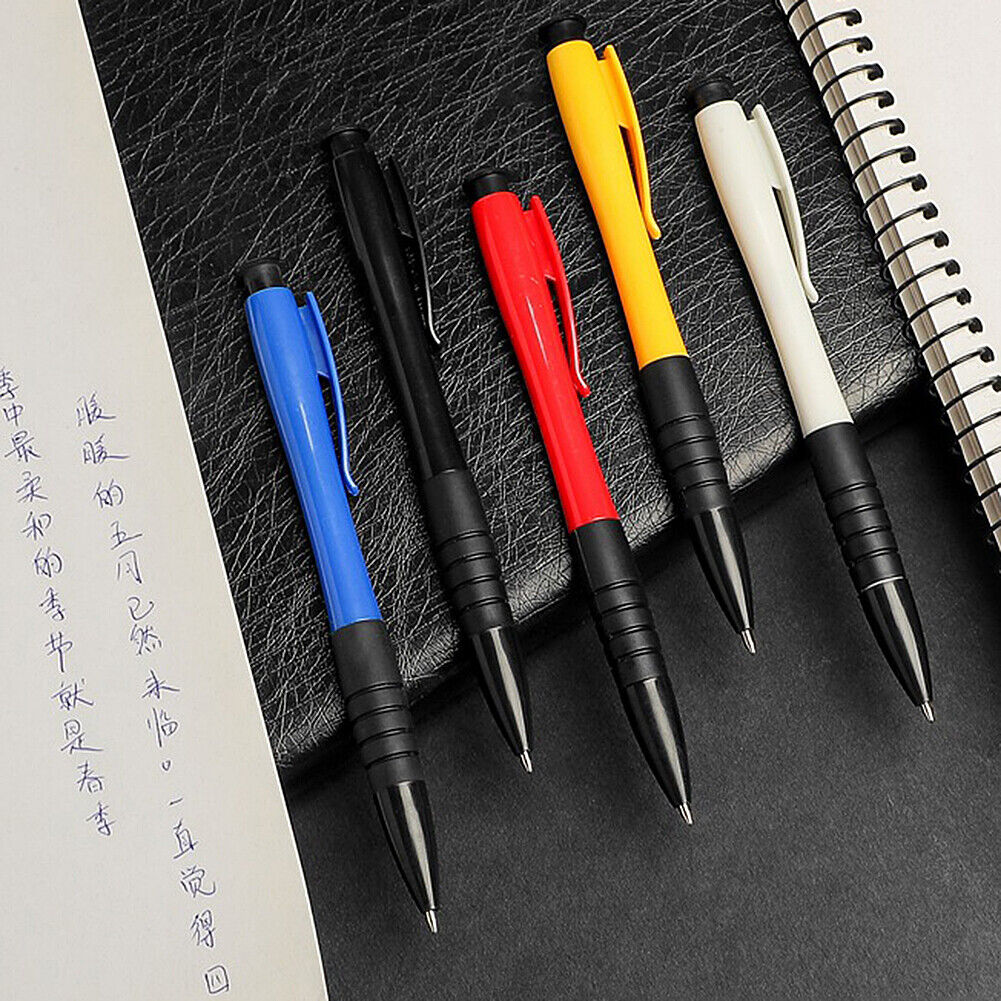 US 200 Pack Bulk Wholesale Lot Ink Pens Ball Point Plastic Retractable Blue Ink