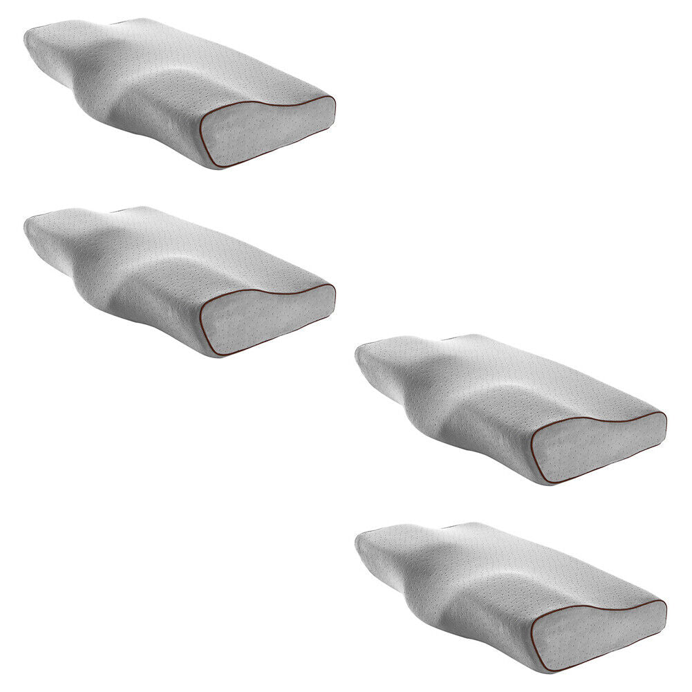 US 2 Pack Contour Memory Foam Pillow Neck Pain Relief Adjustable Washable Cover