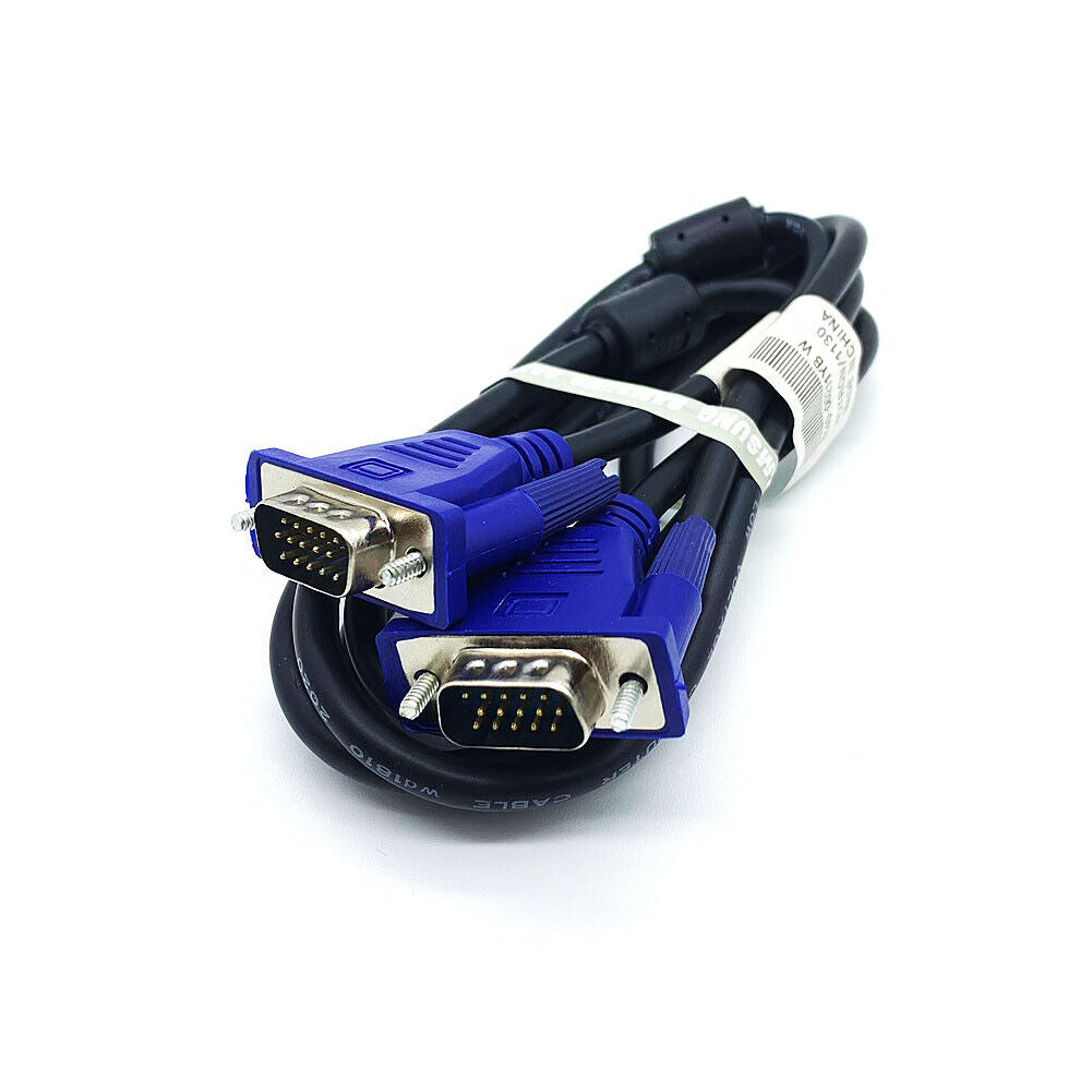 US 100x Lot SVGA SUPER VGA Monitor 15PIN M/M Male To Male Cable CORD FOR PC HDTV