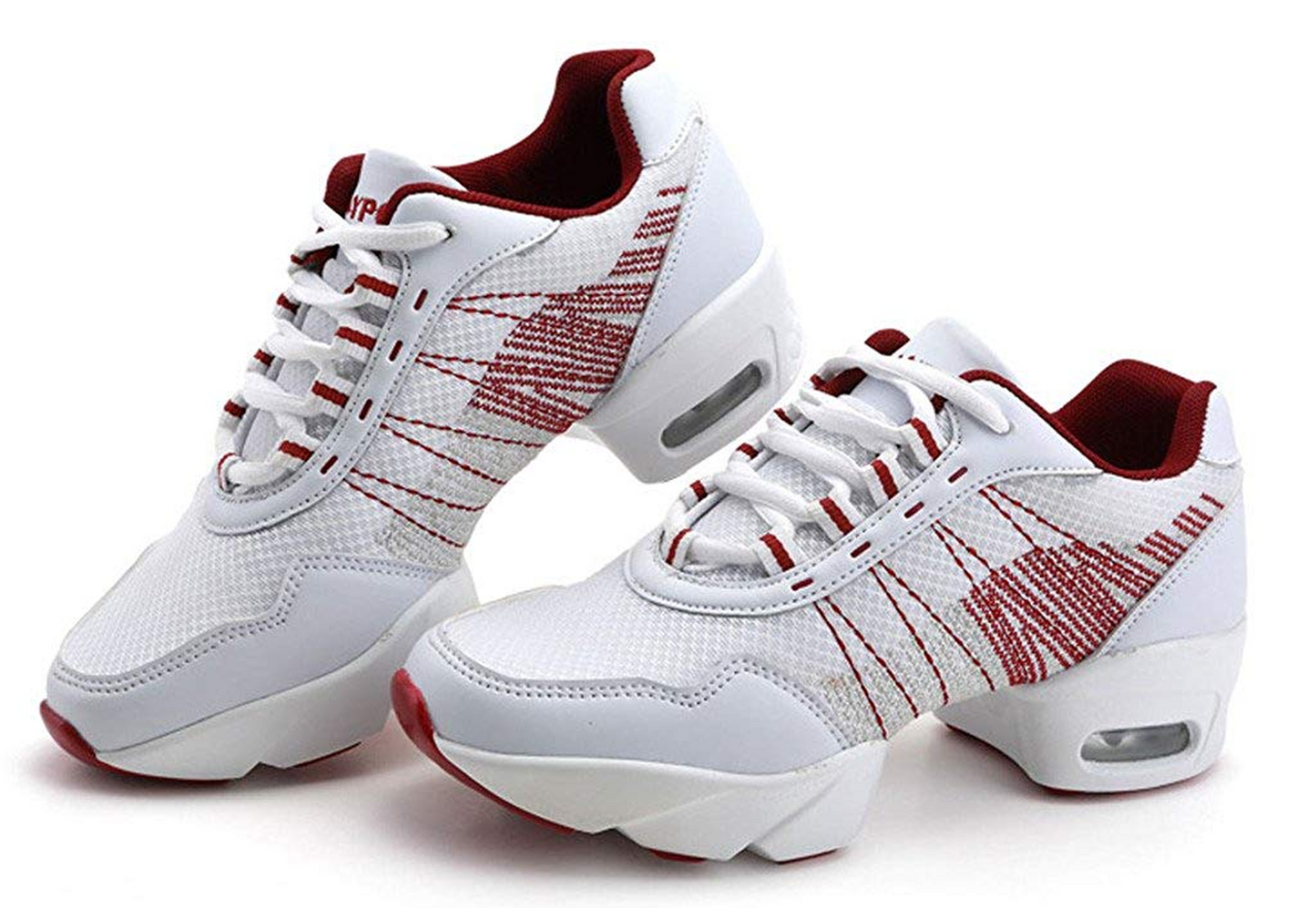 Womens Mesh Soft Sole Lace-up Lining Dance Sneaker