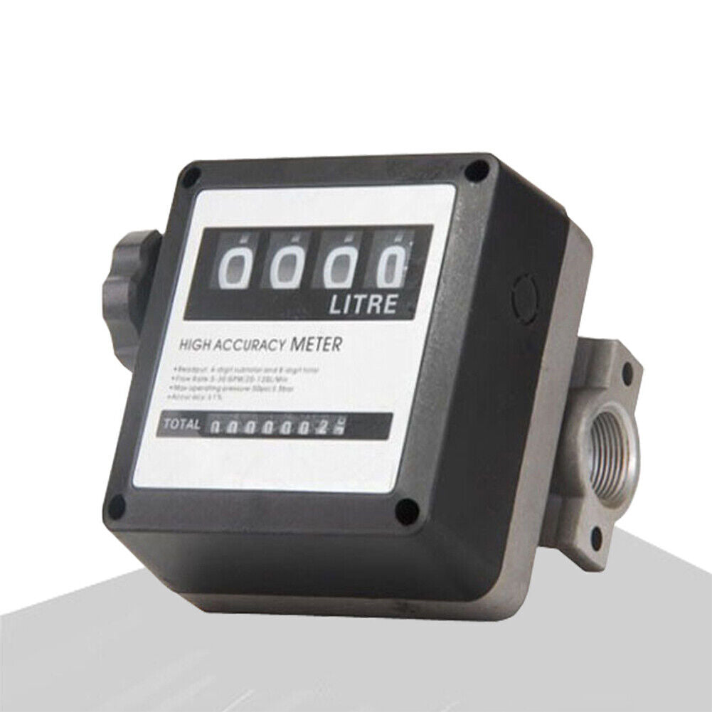 US Fuel Flow Meter Digital Diesel Transfer Pump Counter Gas Oil Flowmeter Fine