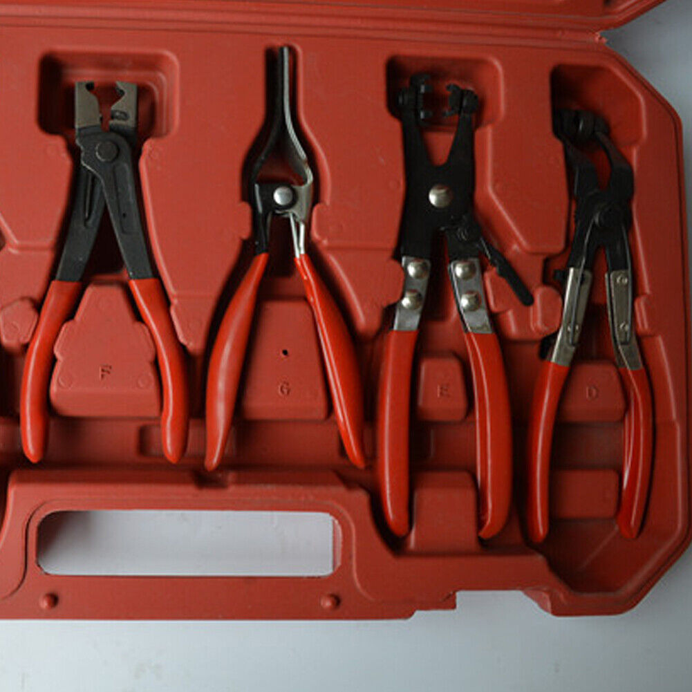 US 10Pc Flexible Hose Clamp Pliers Wire Long Reach Fuel Oil Water Hose Remover T